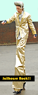 Tim on stilts